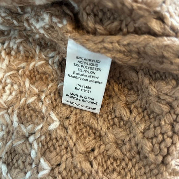 Gentle Fawn Cozy Tan Knit Sweater NWOT - Picture 4 of 4
